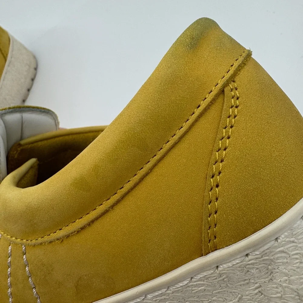 Mephisto Lady Shoes Womens 8 Yellow Leather Lace Up Comfort Walking Sneaker